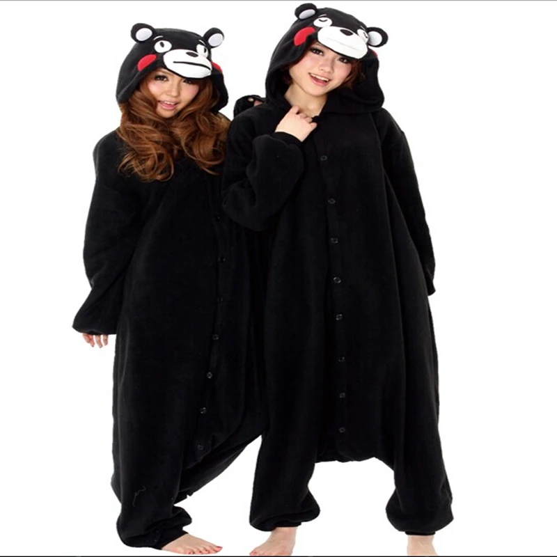 

Super Natural Hot Sell Boys Girls Spring Black Bear Pajamas Onesie Animal Party Cosplay Costume Cartoon Anime Panda Pyjamas