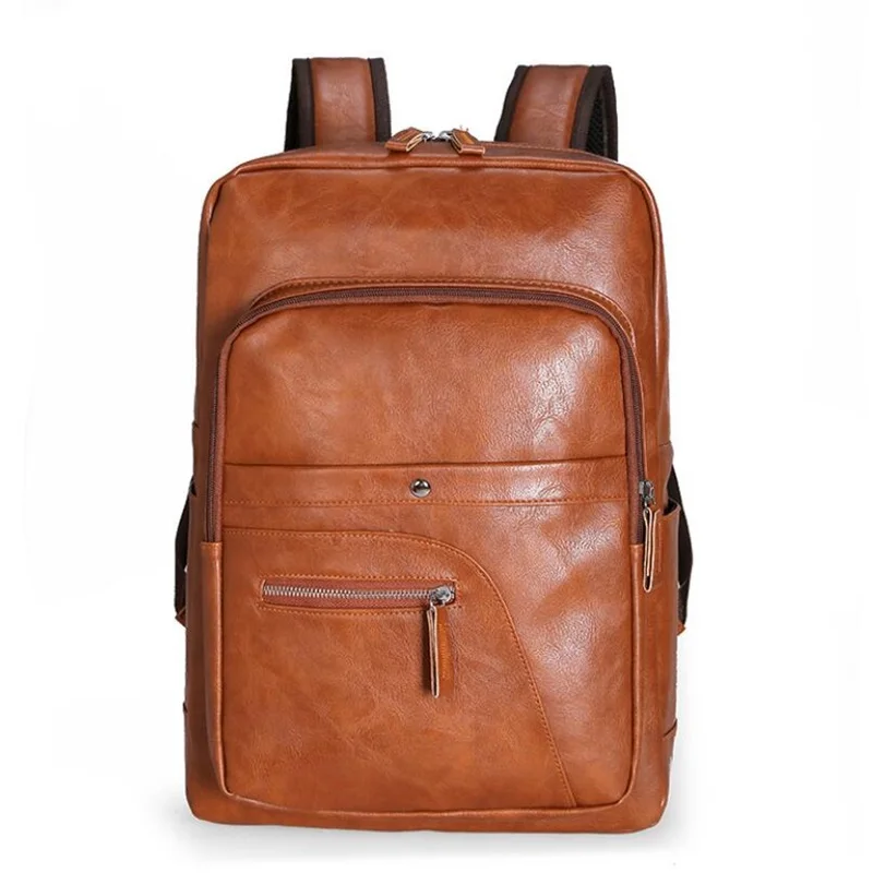 Мужские Бизнес рюкзаки из искусственной кожи для девочек подростков vintageschool