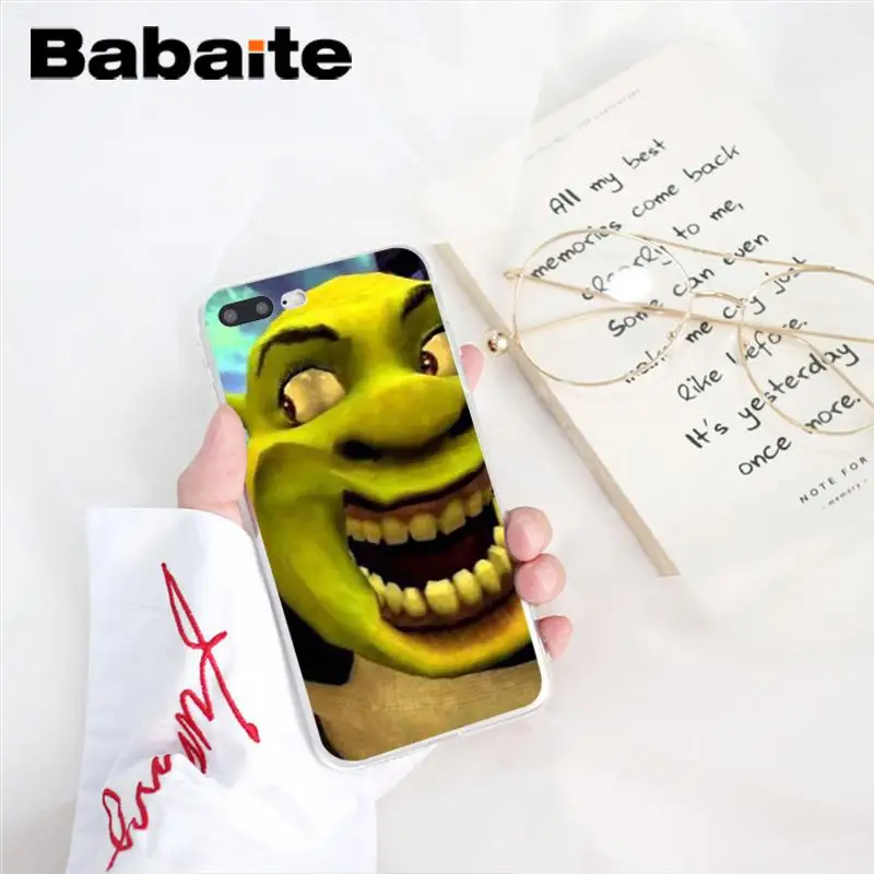 Babaite Забавный Шрек Мягкий Силиконовый ТПУ чехол для телефона iPhone X XS MAX 6 6S 7 7plus 8 8Plus 5 5S XR 10 Чехол