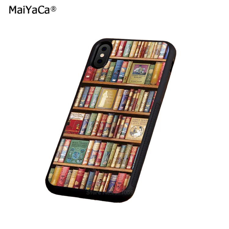Книжная полка Мягкий край мобильный телефон чехол для iPhone 5S SE 6 6S plus 7 8 X XR XS MAX