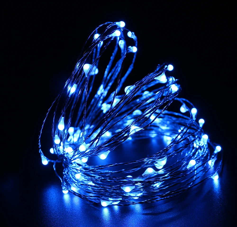 10 м 100 светодиодов медная проволока гирлянда свет Рождество сказочные огни для