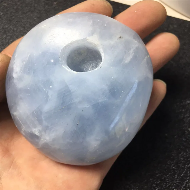 Природный bluestone эллиптический Кристалл трубы кварцевые точки держатель для