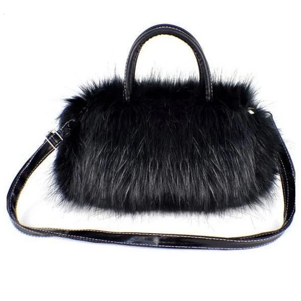 

2019 bolsa feminina Fashion Korean Style PU Leather& Faux Fur Tote Clutch Shoulder Women Messenger Bag 17-00228