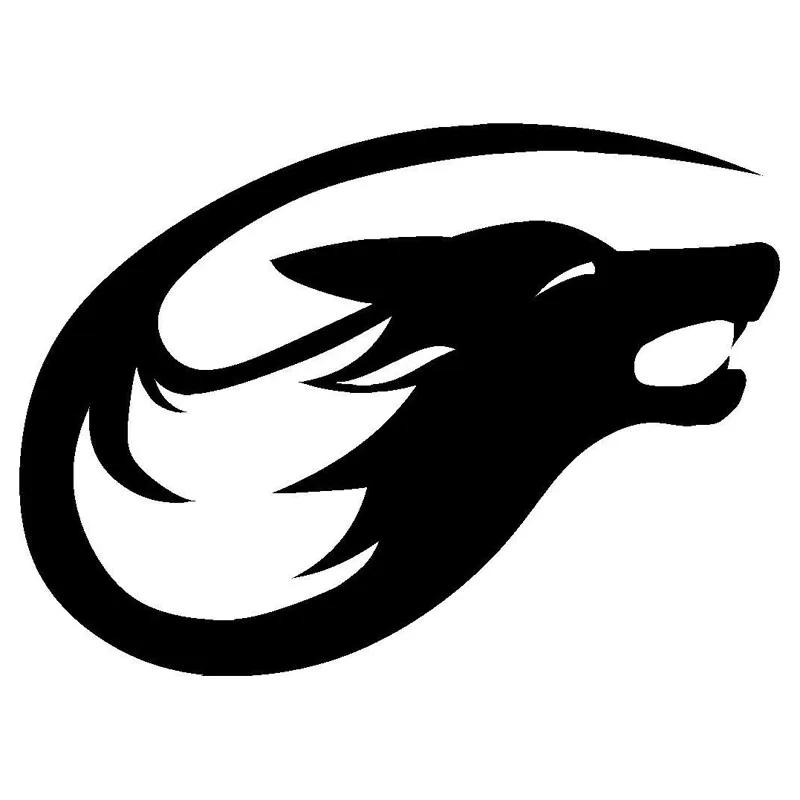 20*14 4 см Виниловая наклейка с головой волка высеченная вручную модная для