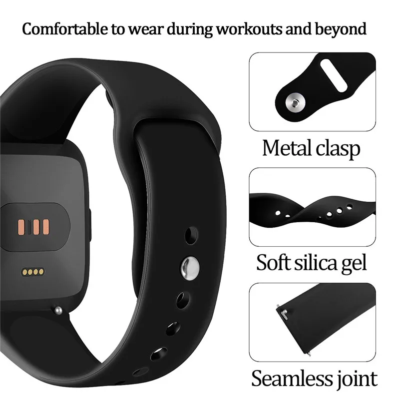 Watch Strap Soft Silicone Replacement Sport Classic Band For Fitbit Versa Smartwatch 3B18 | Электроника
