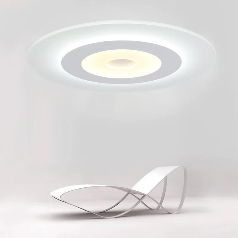 Nordic Simple Round Acrylic Led Ceiling Lights Lustre PMMA Bedroom Dimmable Lamp Novelty Lighting Light IY108224 | Освещение