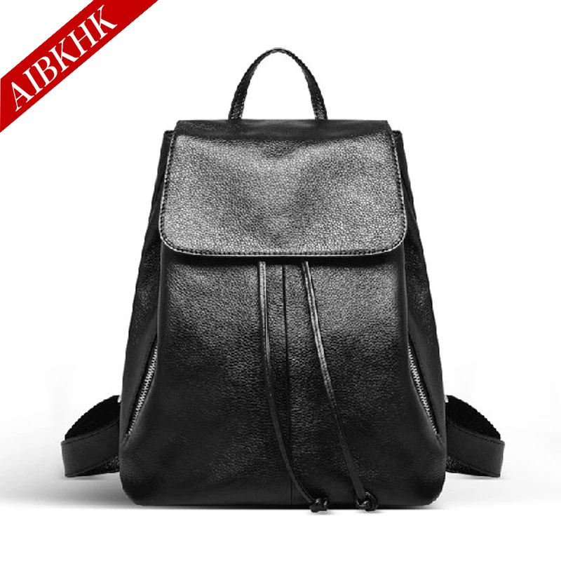 

2017 New Fashion Genuine Leather Women Backpacks High Quality Female Real Natural Leather Ladies Girl Student Casual Backpack