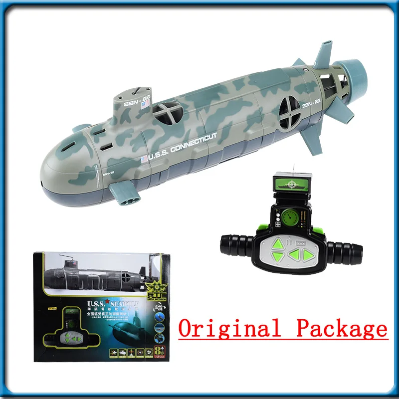 Зеленый Горячее качество US Seawolf RC модель подводной лодки с ядерным питанием на пульте дистанционного управления лодка зарядка детские игрушки - Цвет: Зеленый