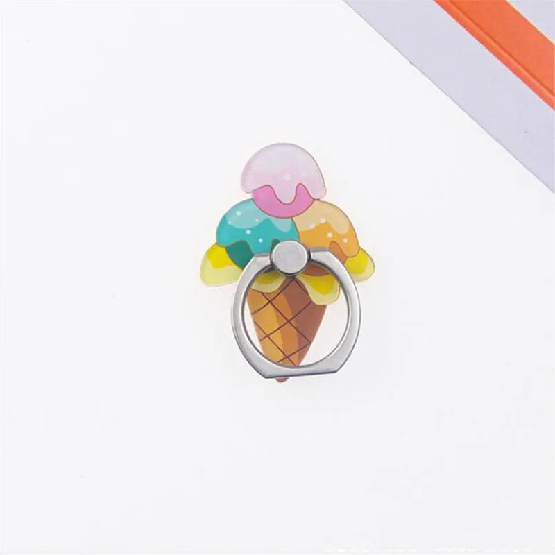 UVR мультфильм милое мороженое еда победы палец кольцо смартфон Стенд держатель