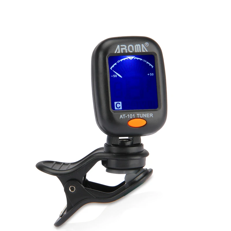 Портативный мини тюнер AROMA AT 101 хроматический/гитарный/бас/скрипка/Укулеле