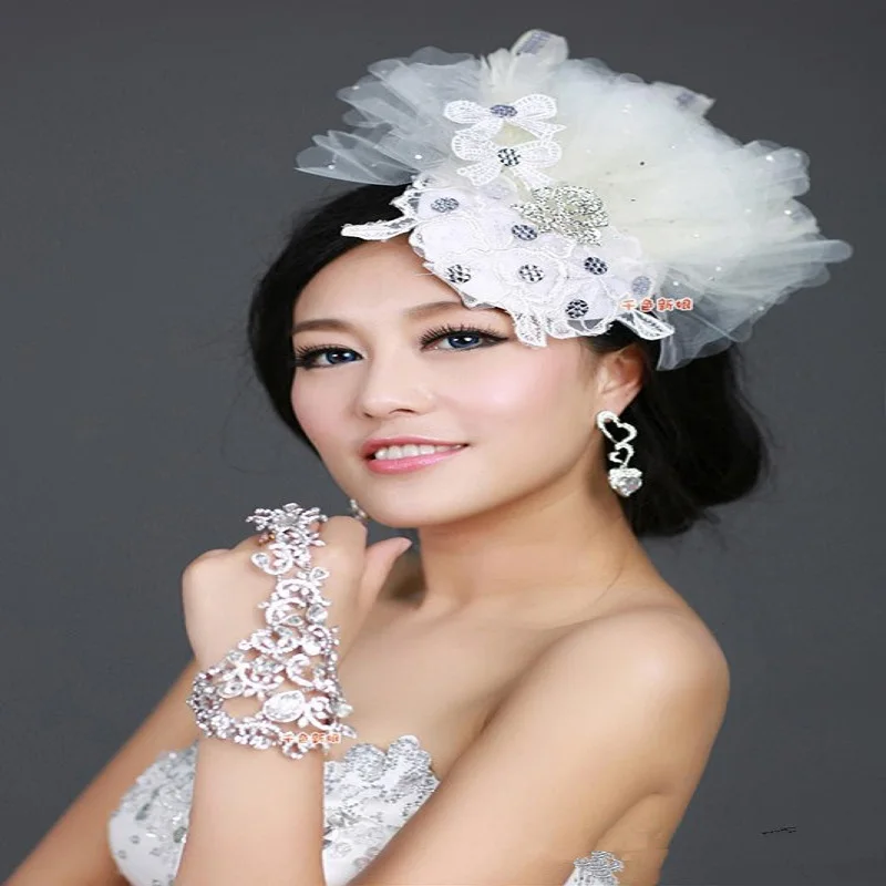 Bling Fingerless Crystal Flower Bridal Hand Chain Women Dancing Bracelet &amp Bangles Jewelry Wedding Accessories | Свадьбы и