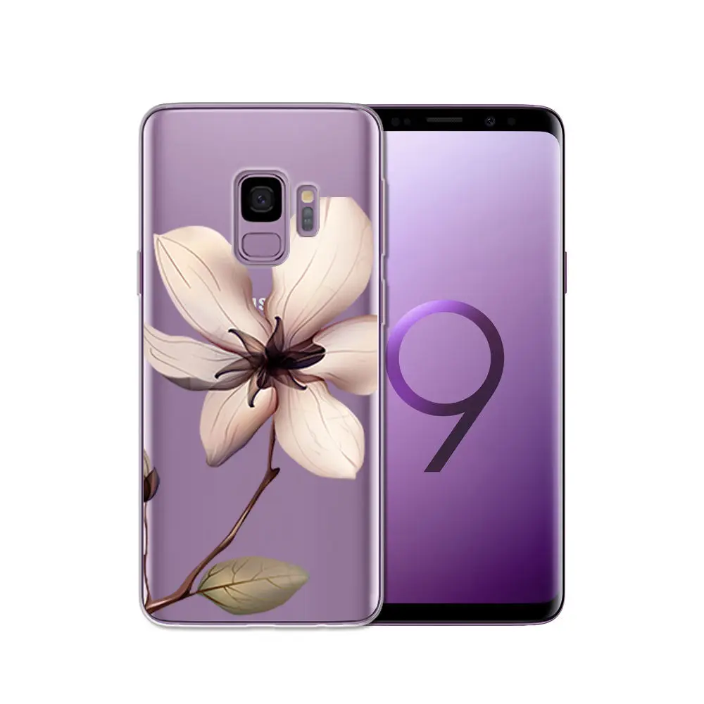 Окрашенные Чехлы для Samsung Galax s5 S6 S7 S8 S9 мягкий ТПУ чехол телефона edge Plus прозрачные