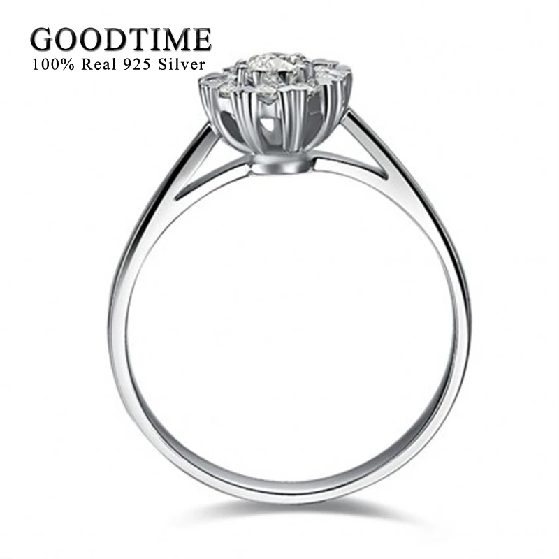 Женское Обручальное кольцо из серебра 925 пробы с фианитом | Украшения и