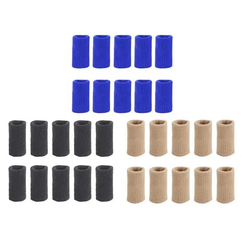 10pcs Stretch Sports Finger Sleeves Arthritis Outdoor Finger Support Guards Basketball Beach Volleyball Finger Protection Care