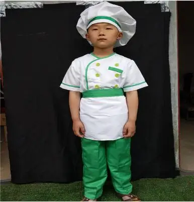 

Children cook chef uniform halloween cosplay costumes kids wear coats chef kitchen children wear uniform