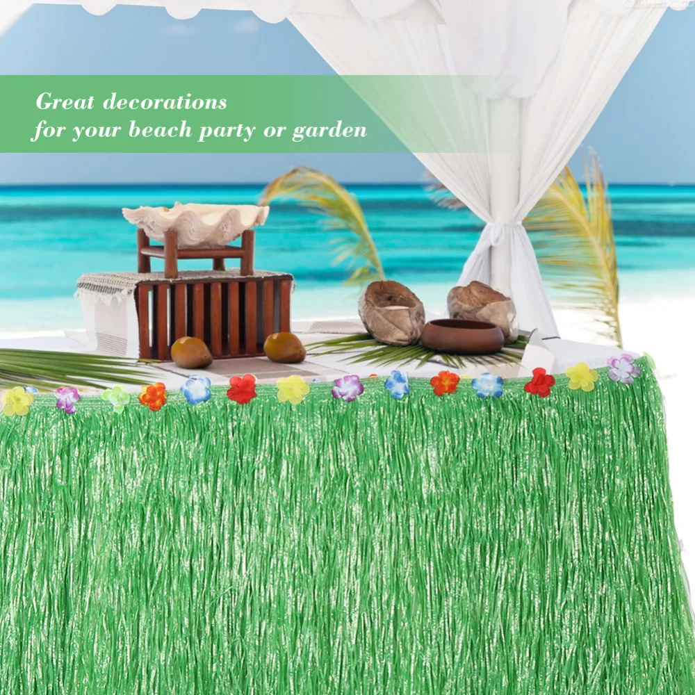 Настольная юбка цветная инкрустированная цветами ПП искусственная трава для