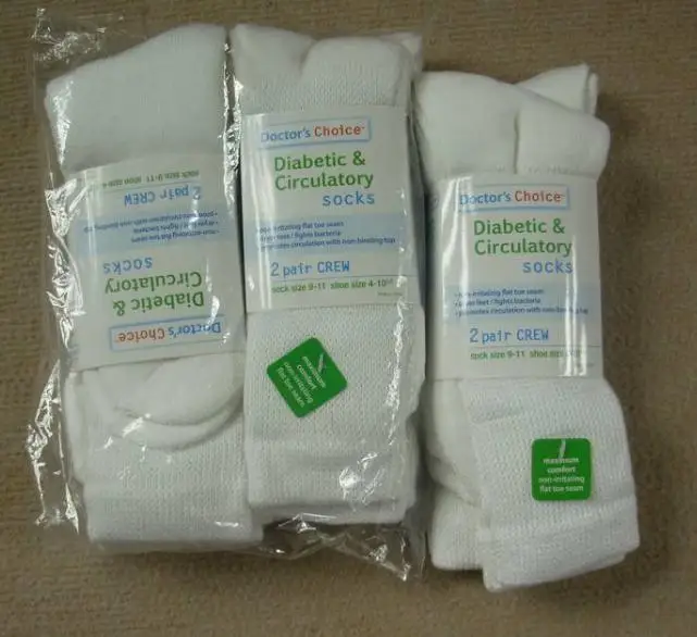 2pairs Non Elastic Socks 100% cotton high quality for Diabetic Foot care gift for old people SOCK 9-11