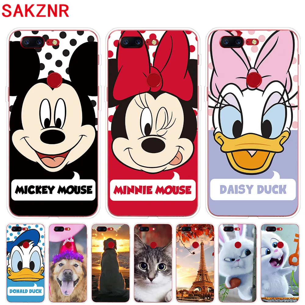 For Oneplus 5 5T Case Cover Transparent Printing Funda Couqe Soft Silicone Cases Phone |