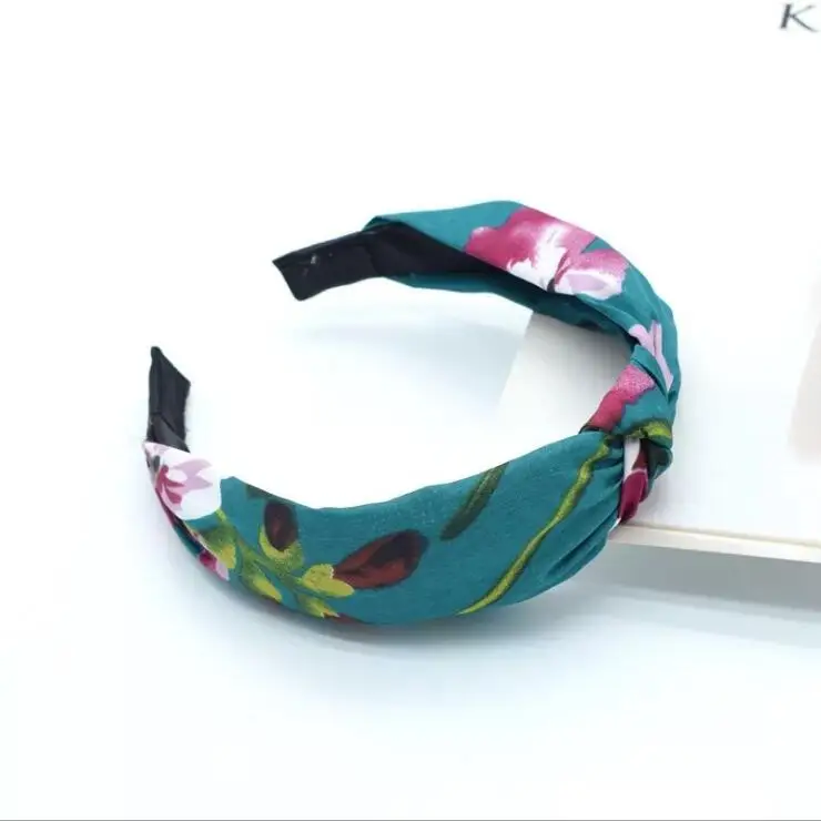 Женская повязка на голову, крученая повязка на голову, бант, перекрестный галстук, бархатная повязка на голову, обруч для волос, аксессуары для волос - Цвет: 45
