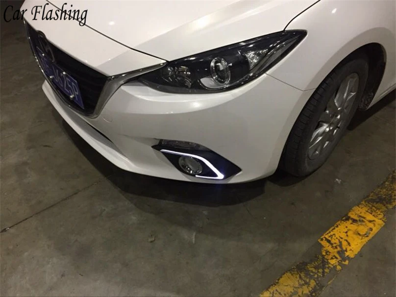 Автомобильная проблесковая 1 пара для Mazda 3 Mazda3 Axela 2014 2015 2016 светодиодный DRL Дневной