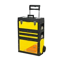 three layer separate portable multi function trolley toolbox portable hardware combination tool cart 3 colors optional abs iron