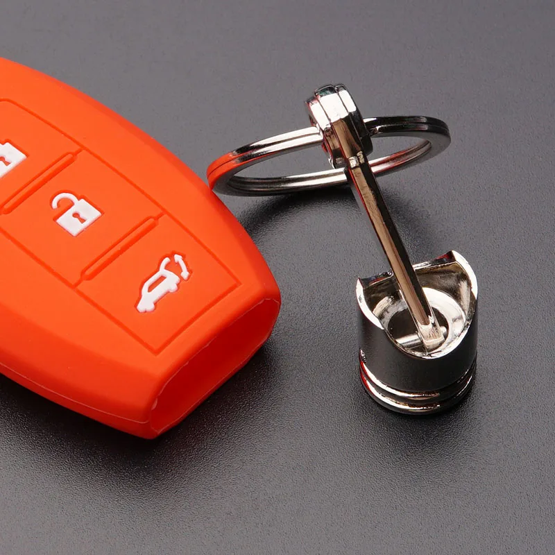 Red with piston Силиконовый резиновый автомобильный чехол для брелка с ключом для Infiniti Q50 QX50 QX60 G25 JX35 ESQ EX FX пульт дистанционного управления без ключа Защитная крышка - Название цвета: Red with piston