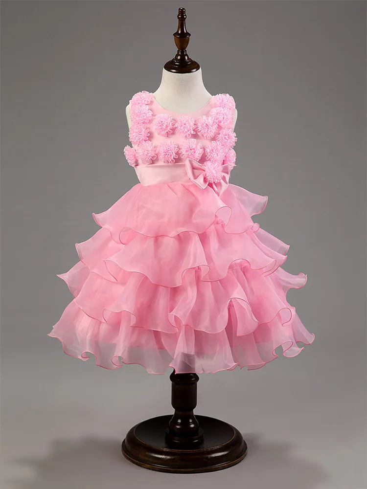 2017 Princess Flower Girl Dresses For Wedding Patry Brand Lace Tutus Little Baby Girls Pageant Dress Kids Evening Gown | Детская одежда
