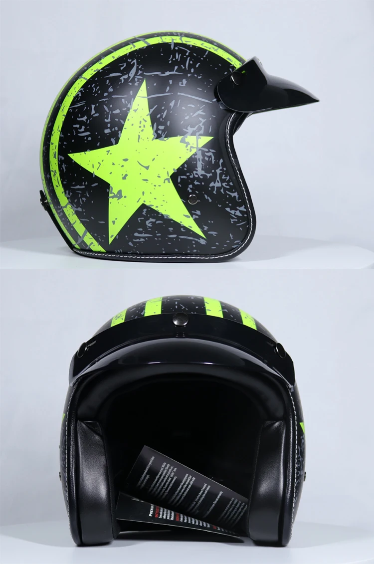 Кожа 3/4, с открытым лицом, Ретро стиль, scotter, moto rbike, moto rcycle, шлем, capacete, cascos, moto, Ретро стиль, casco de moto, cicleta, vespa