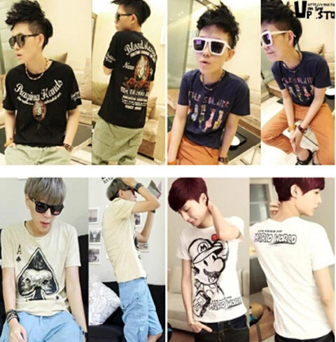 Разброс цветет Новинка 2017 О образным вырезом Мода футболка мужской футболки Для