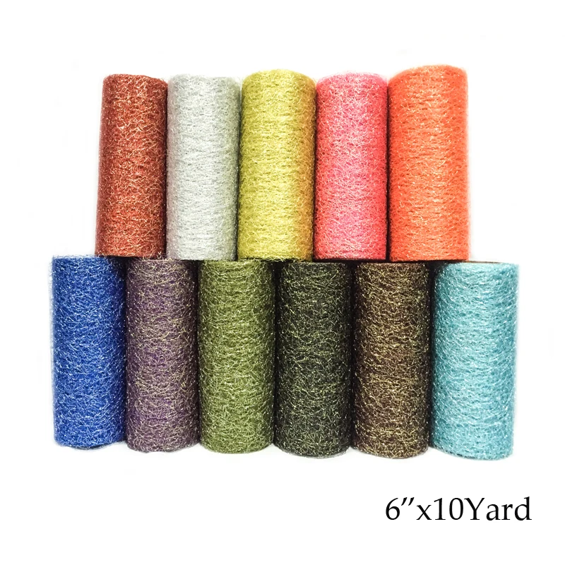 Сетчатая ткань с люрексом HAOCHU рулон тюля для цветочной упаковки газовая юбка