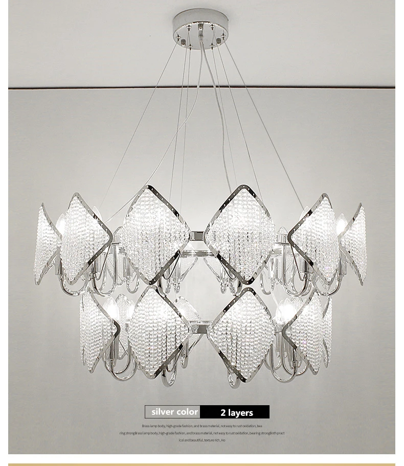 Пост современная роскошная вилла Led подвесные светильники блеск Cristal HangLamp для гостиной Luminaria Led подвесной светильник светильники
