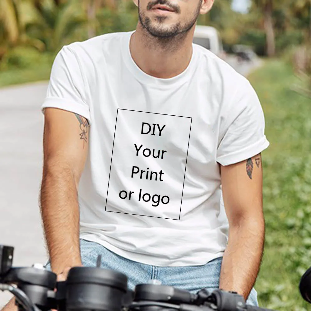 YOFOCOO футболка с принтом на заказ для мужчин сделай сам как фото или логотип 5