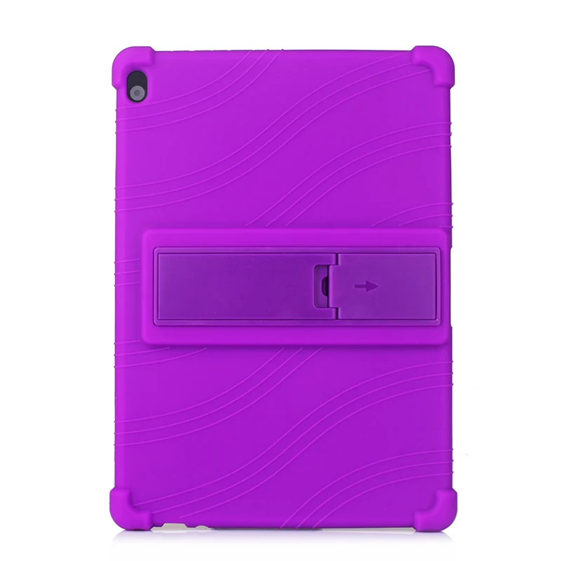 Мягкий силиконовый чехол с подставкой для Lenovo Tab M10 TB-X605F/N/L P10 TB-X705F/L Чехол + пленка