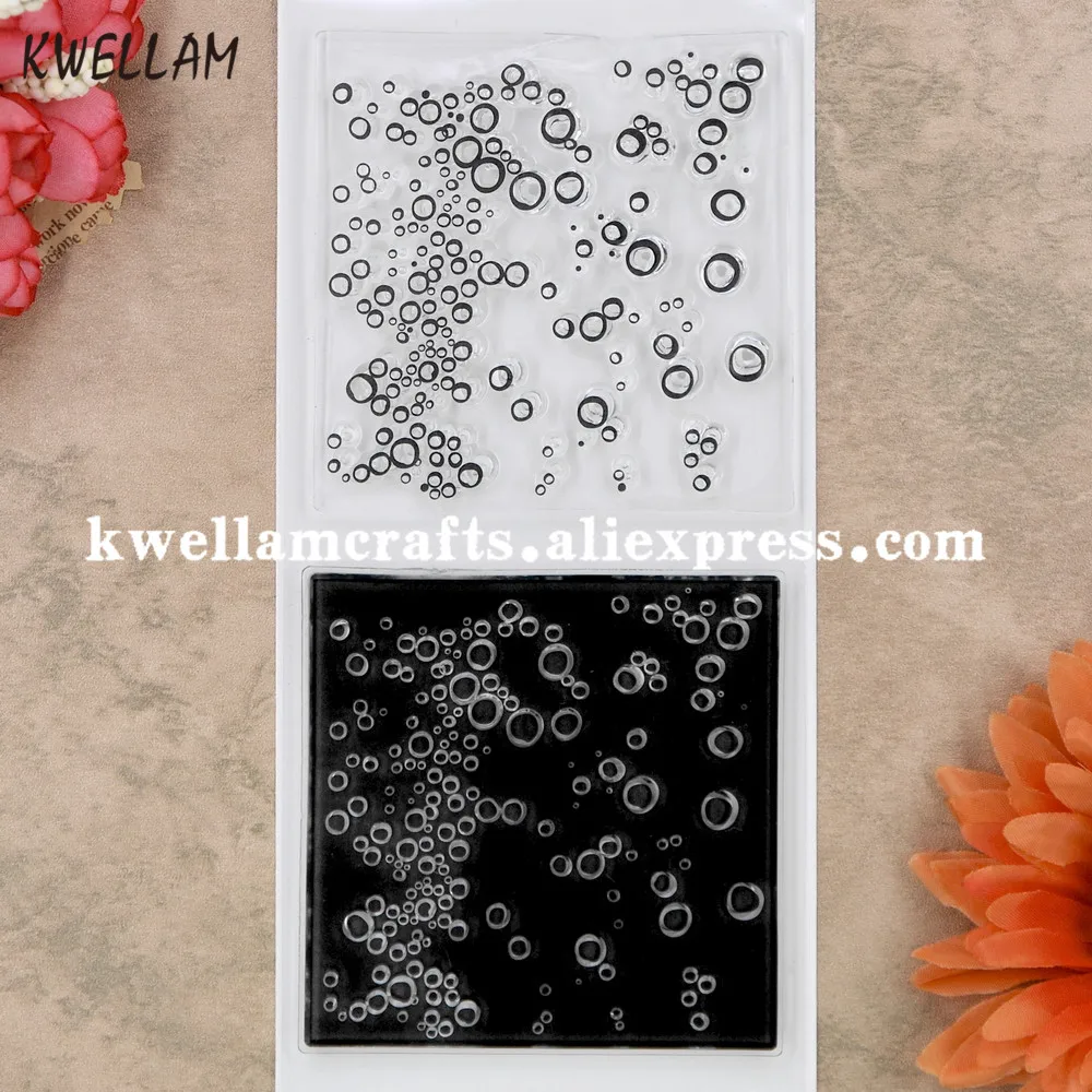 Пузырь фон для альбома DIY карт фото учетной записи резиновые чистый штамп