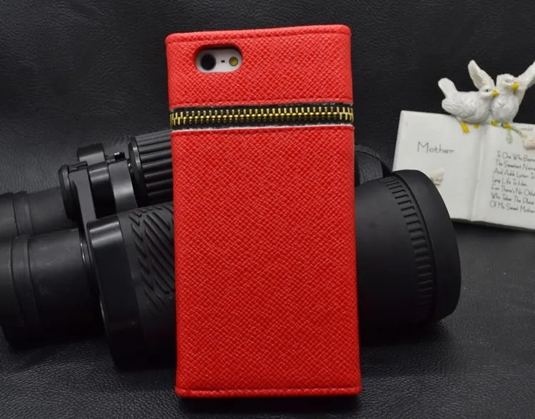 Чехол кожаный молния магнитный мешок бумажник перевёрнутый карта держатель