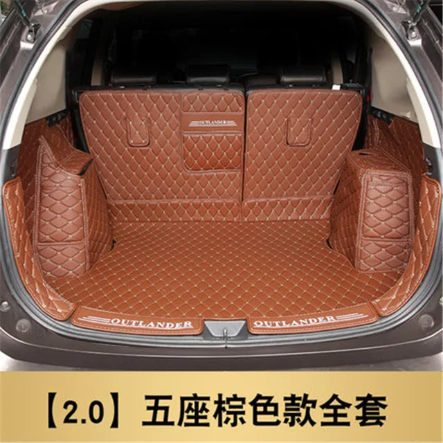 Коврик для багажника автомобиля для Mitsubishi Outlander 2013- грузовой лайнер интерьерные аксессуары ковер автомобильный Стайлинг коврик для багажника - Цвет: 5 seats