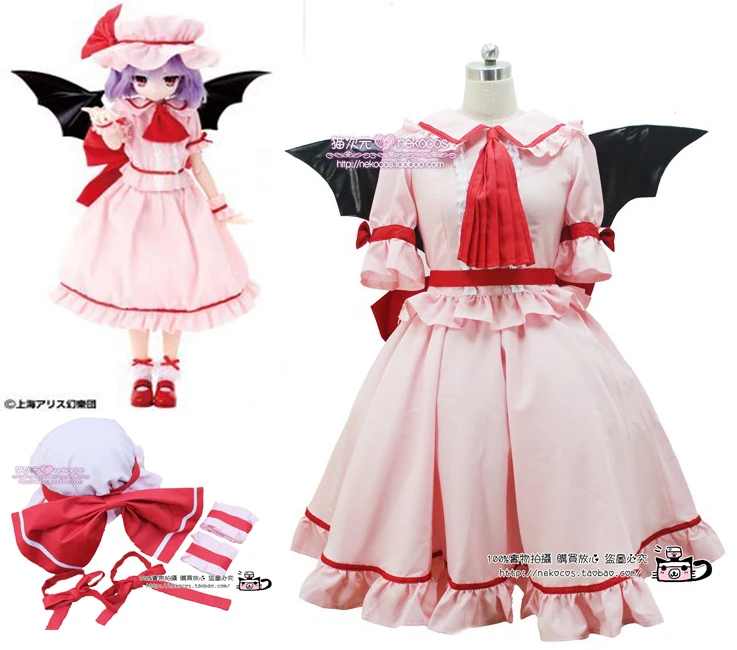 Косплей костюм Алая Ремилия из Touhou Project с шляпой и крылом 11|cosplay costume|costume costumecostume