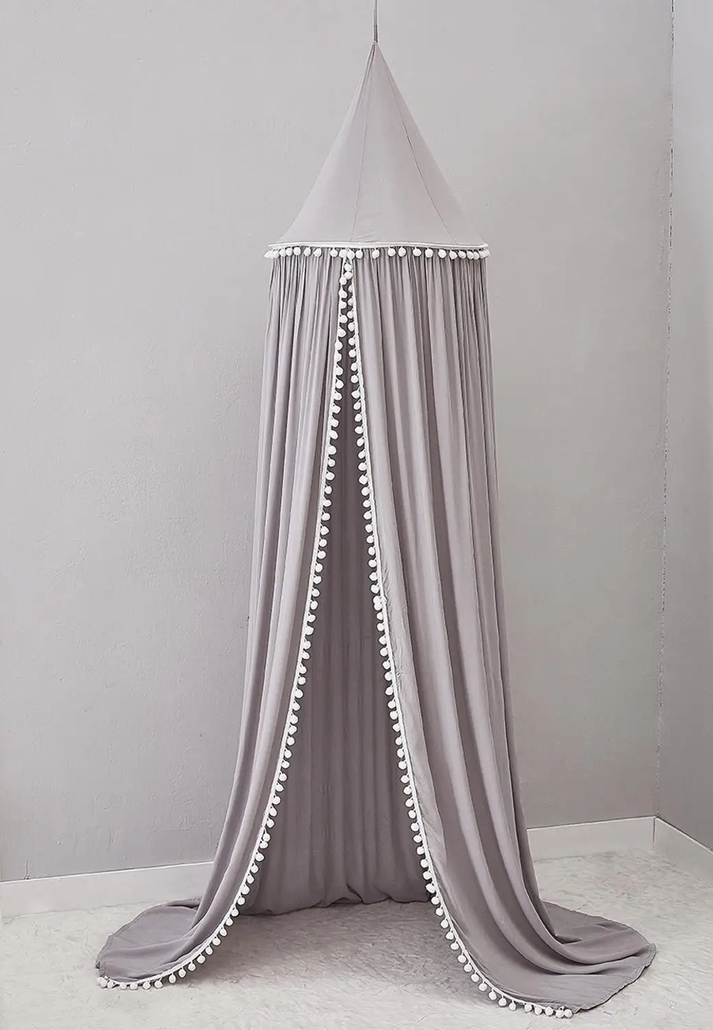 Pompoms Cotton Play House Tents for Kids Canopy Bed Curtain Baby Hanging Tent Crib Children Room Decor Round Dome Mosquito Net | Игрушки и