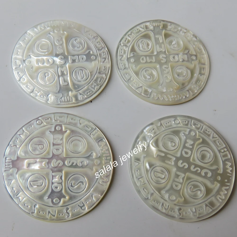 20 шт./лот 30 мм натуральный крест Нотр-Дам скульптуры перламутровый корпус бусины