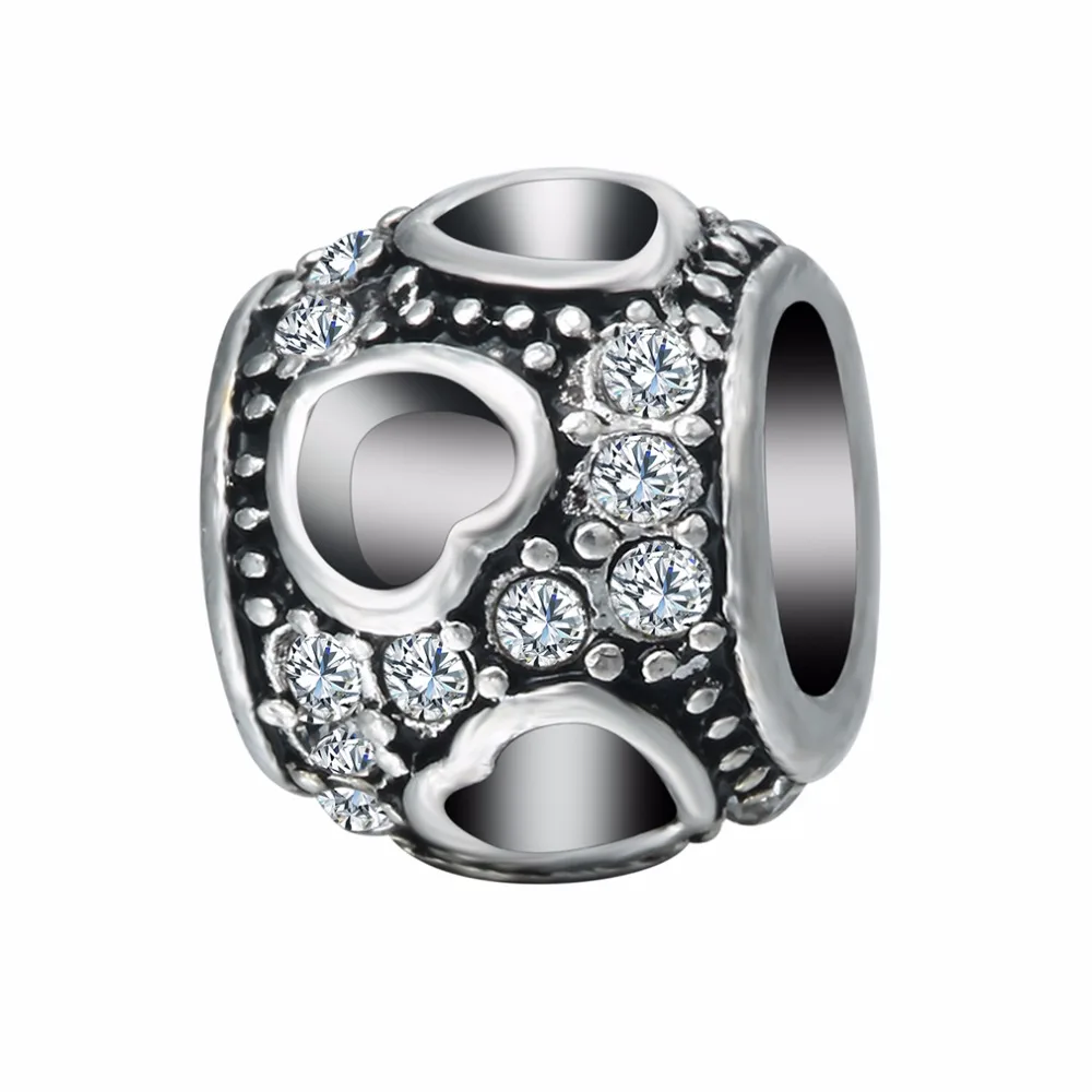 Kinitial 5Pcs Tibetan Silver Heart Charms Pendants Beads Fit for Cuff Diy Jewelry Findings Accessories Wholesale Free Shipping | Украшения