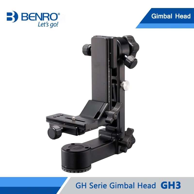 GH3(Aluminium) Benro GH2C GH3 GH5C Gimbal Head профессиональные карданные головки для SLR камеры длиннофокусный объектив DHL - Цвет: GH3(Aluminium)