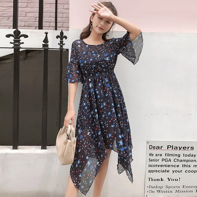 2019 Новое поступление платье для беременных женские летние платья с принтом