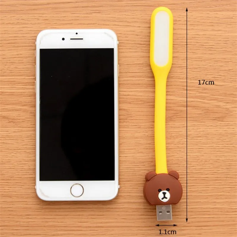 Usb лампа BinFul с мультипликационным принтом гибкая яркая мини 6 светодиодами для