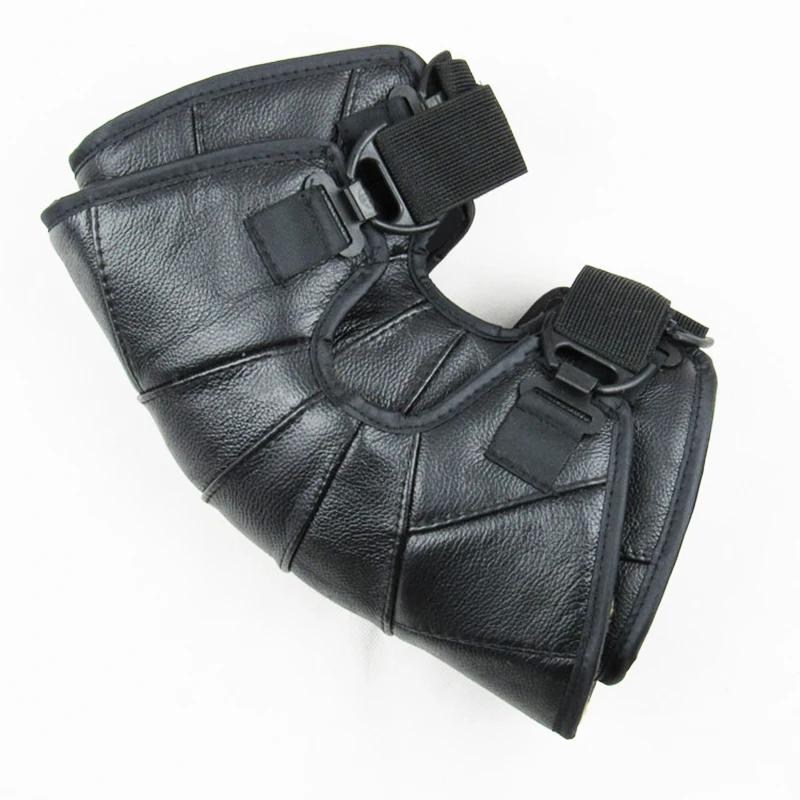 Мотоциклетные утолщенные кожаные наколенники зимние теплые ветрозащитные для