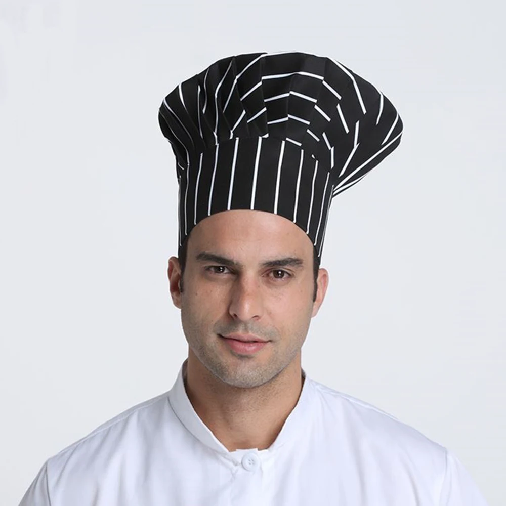 Оптовая продажа новый головной убор унисекс со складками шеф повара для взрослых