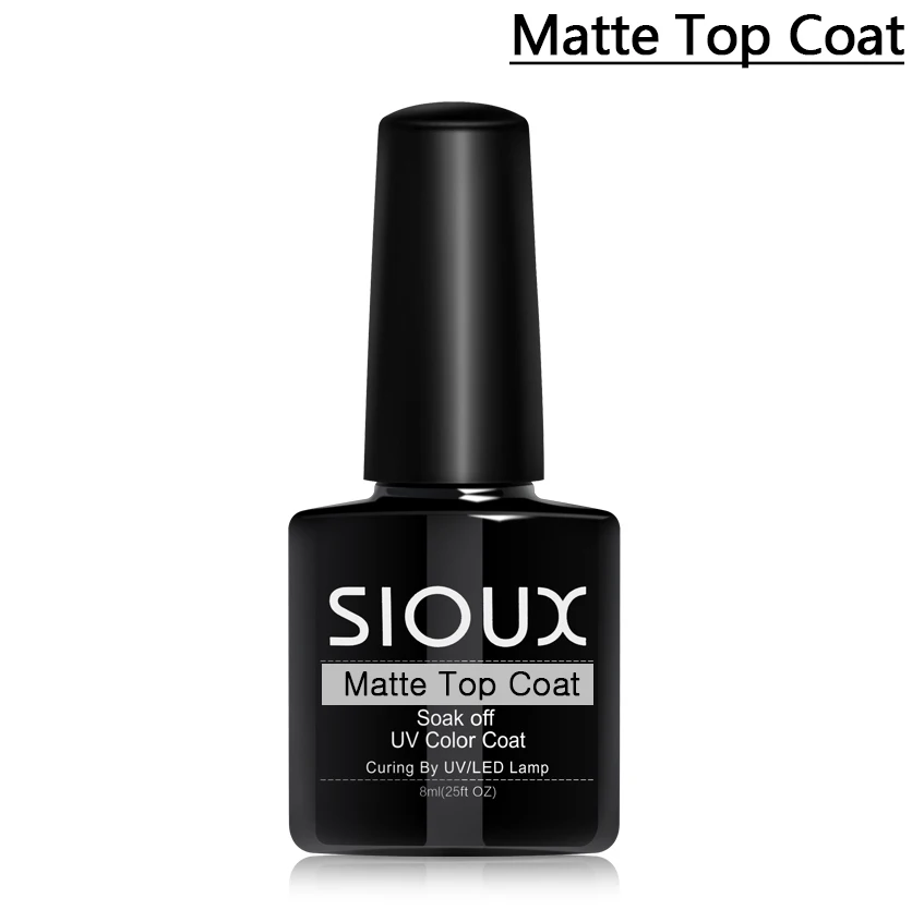 Matte Top Coat SIOUX Matt Top Coat Гель-лак для ногтей Светодиодный УФ-лак 8 мл прозрачный цвет верхнее покрытие матовый Волшебный Гель-лак - Цвет: Matte Top Coat