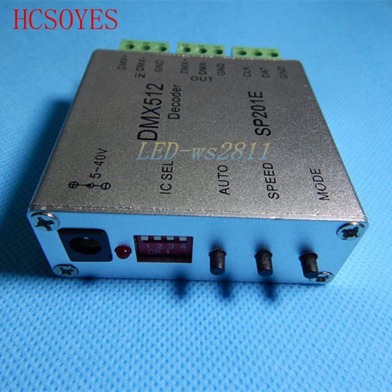 SP201E DMX512/DMX декодер инструкции по эксплуатации светодиодный контроллер