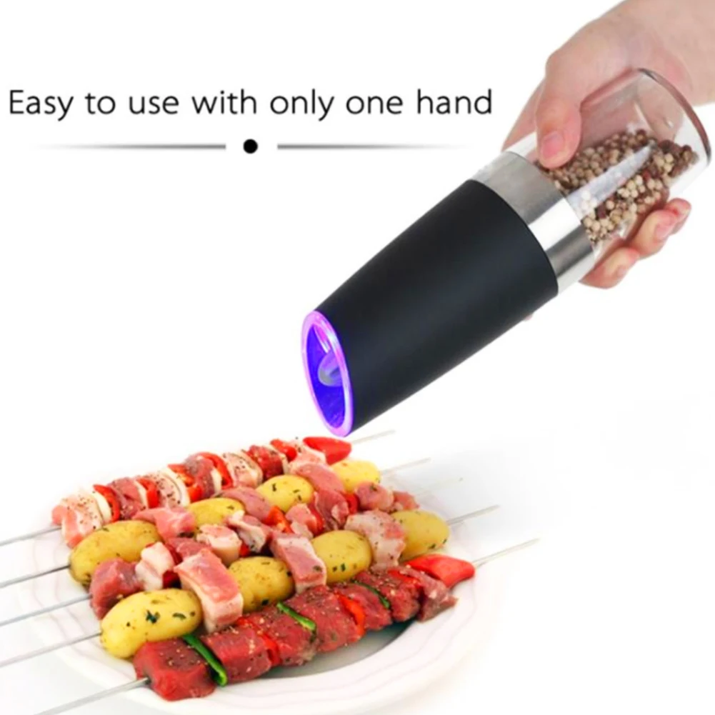 Battery Operated Sensor Spices Grinders Shaker Creative Refillable Salt Pepper Mill With Adjustable Ceramic Rotor Large Capacit | Дом и сад