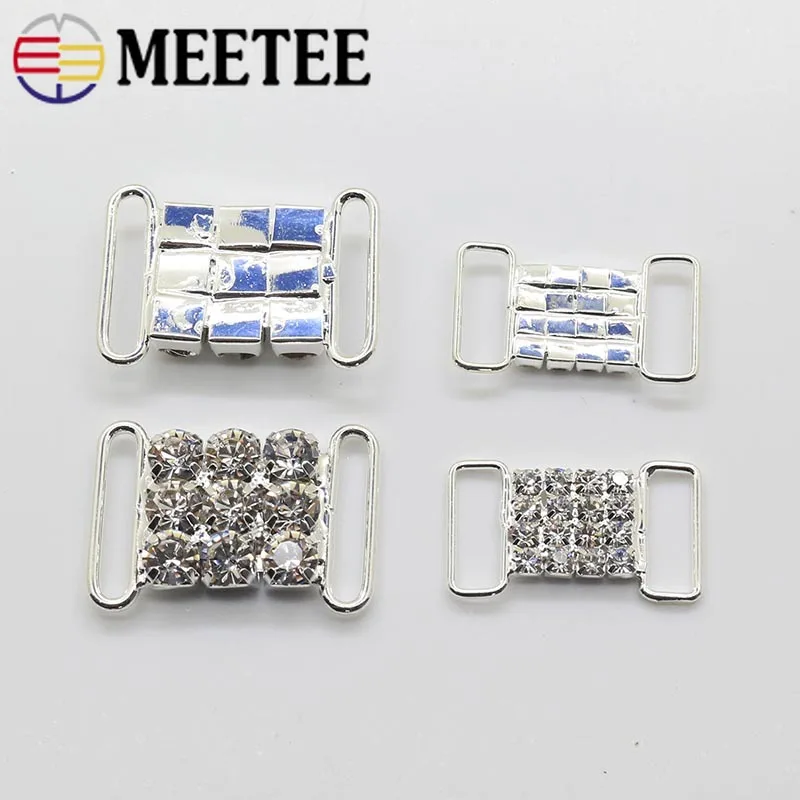 Meetee 10 шт 26/16 мм горный хрусталь соединительный элемент для бикини купальник
