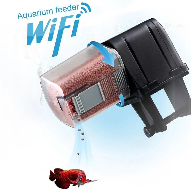 Automatic Fish Feeder WiFi Programmable Smart Device App Controlled Tank Food Dispenser new | Дом и сад